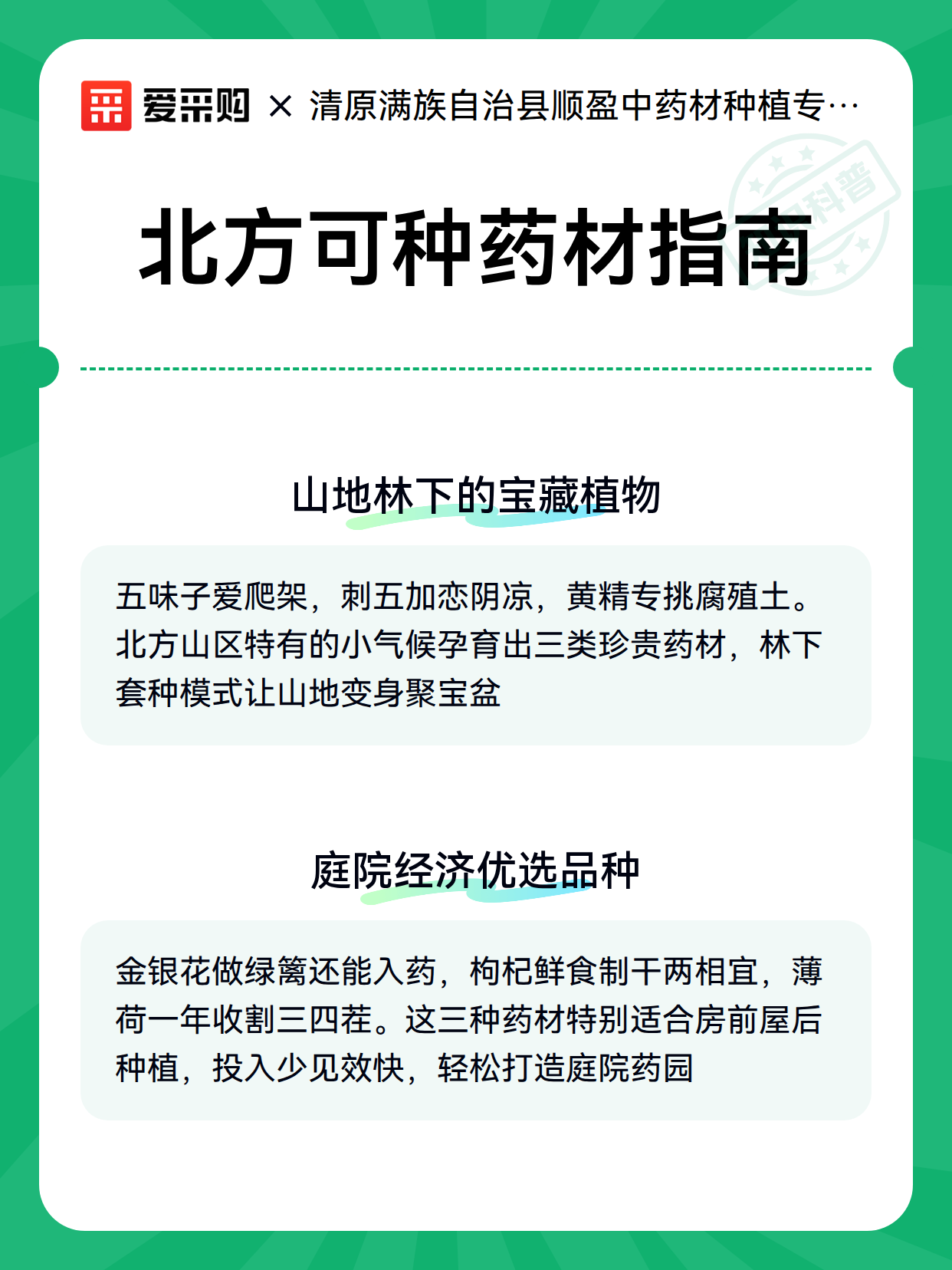 北方可种药材指南（图3）