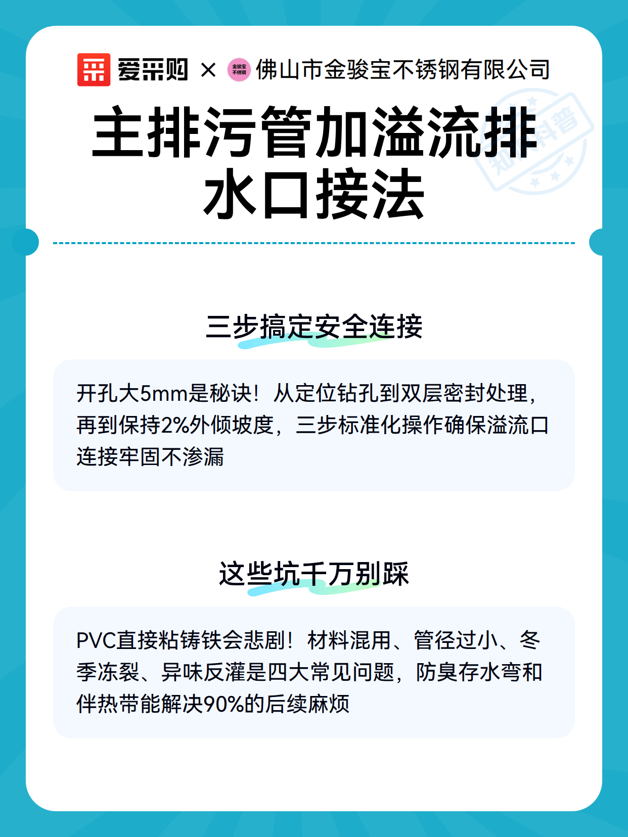 主排污管加溢流排水口接法（图3）