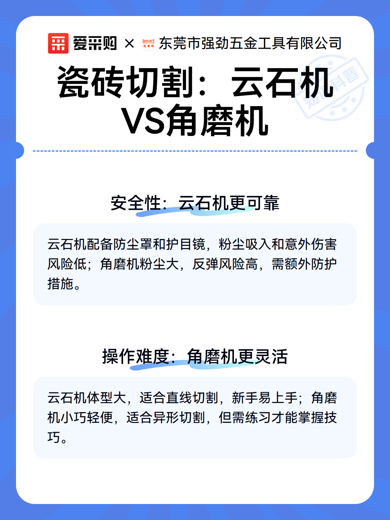瓷砖切割：云石机VS角磨机（图3）