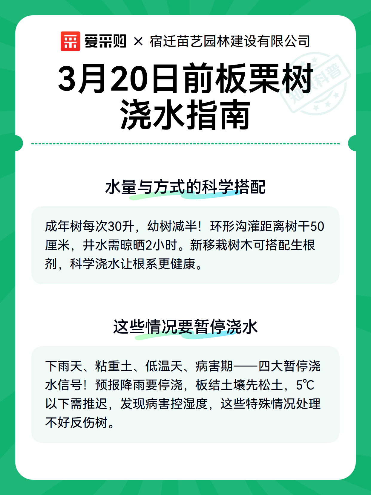 3月20日前板栗树浇水指南（图3）