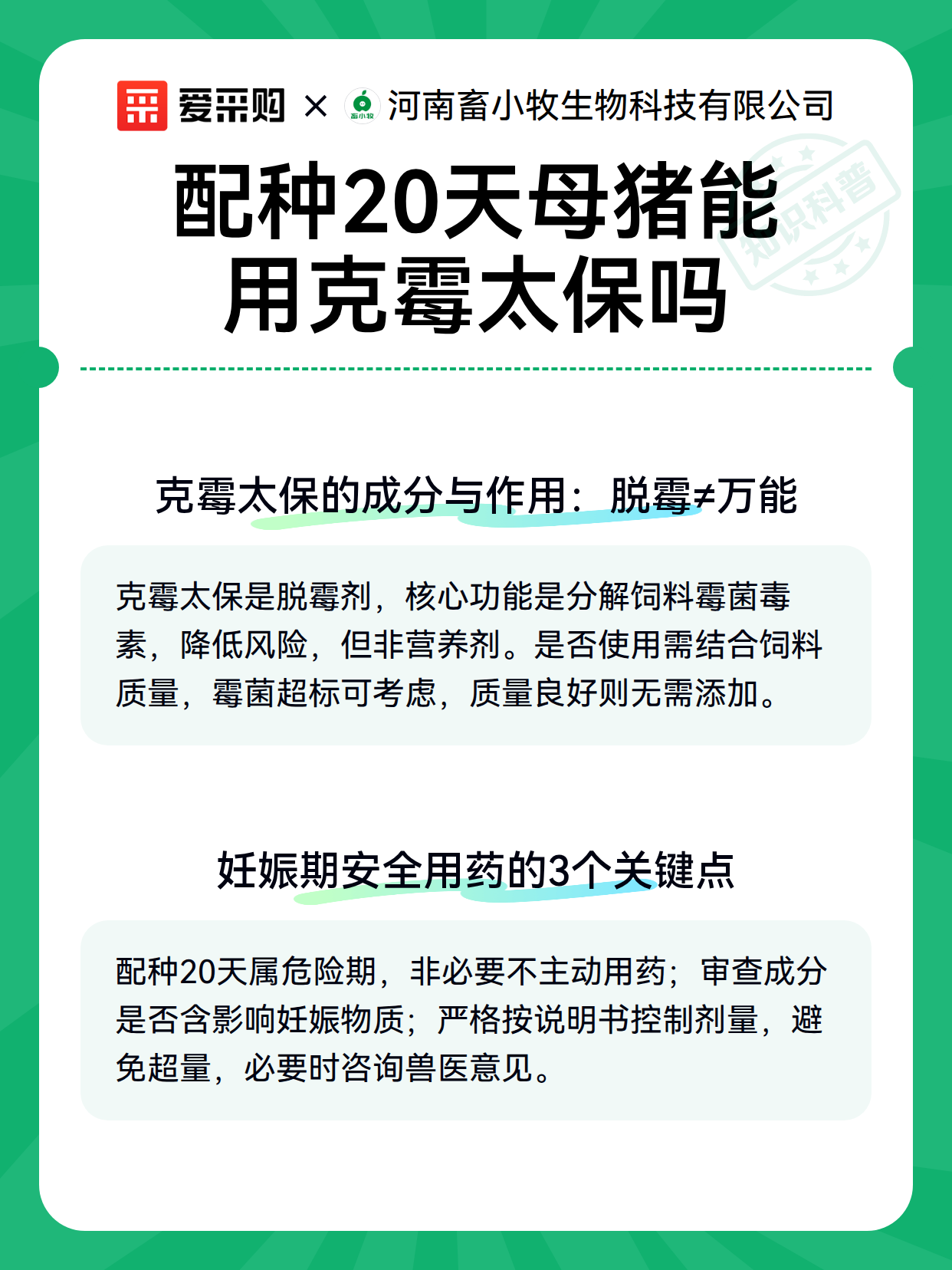 配种20天母猪能用克霉太保吗（图2）