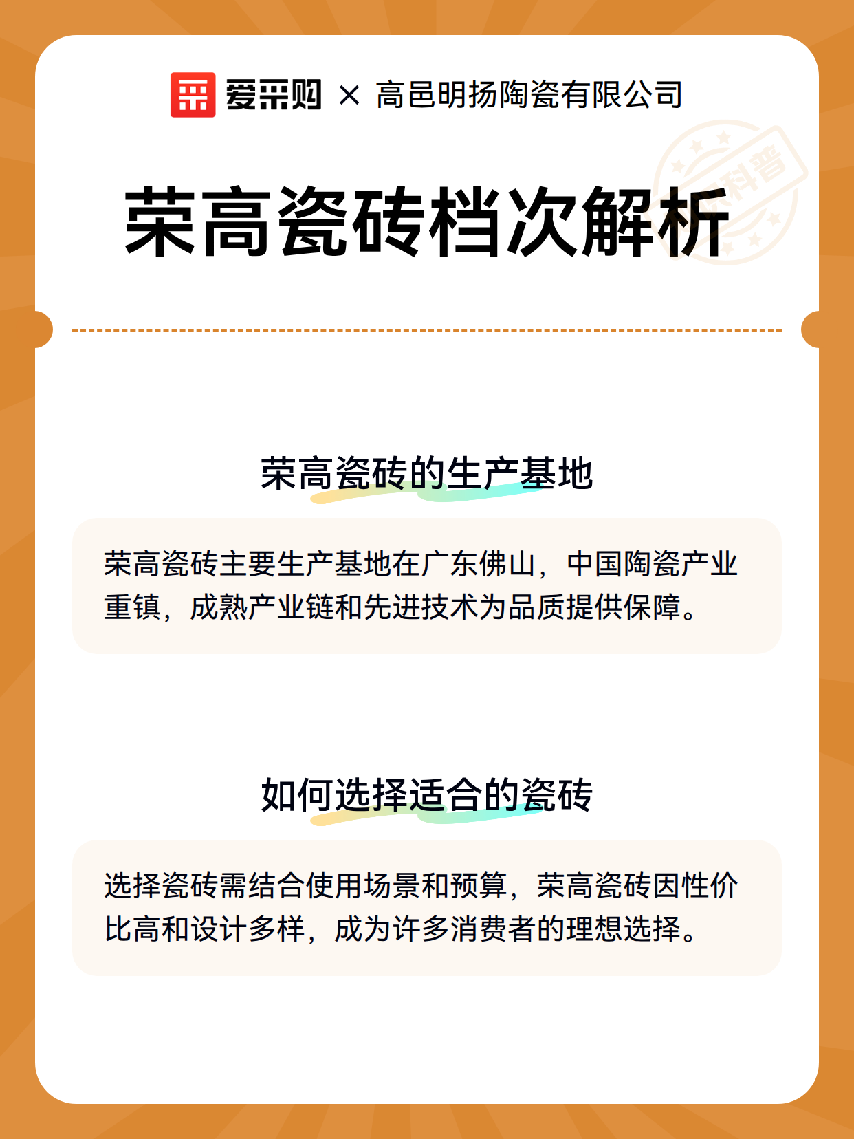 荣高瓷砖档次解析（图3）