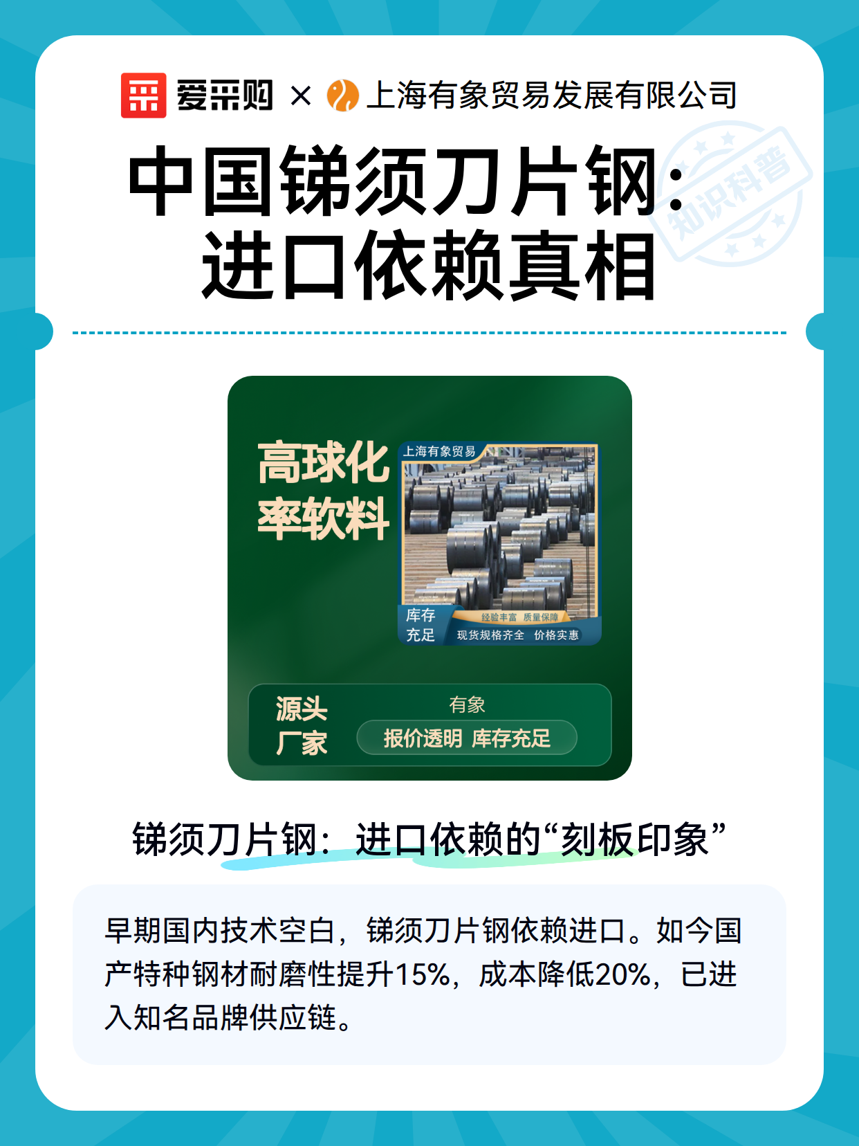 中国锑须刀片钢：进口依赖真相（图1）