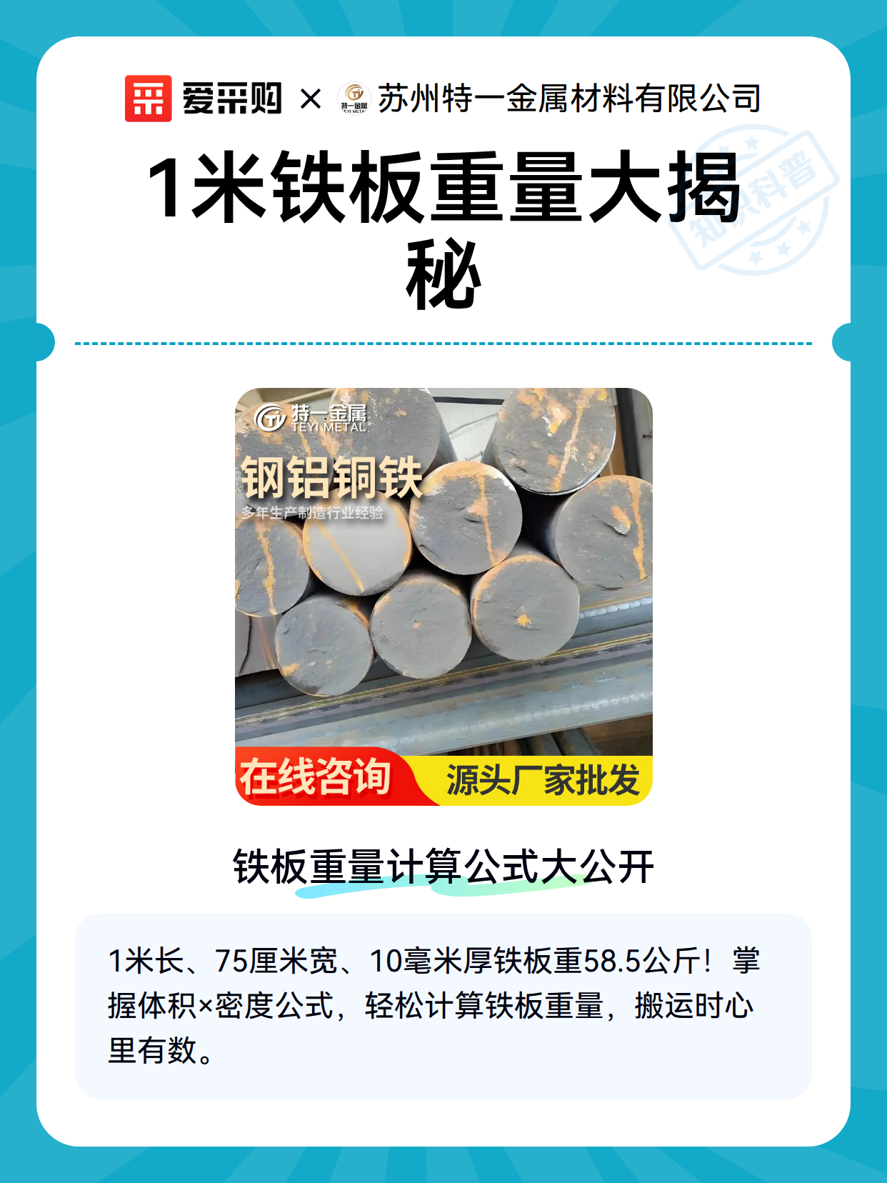 1米铁板重量大揭秘（图2）